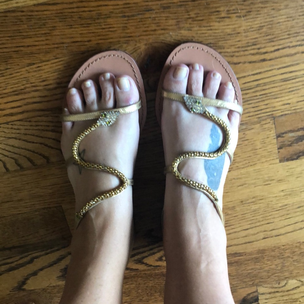 Buffalo London snake sandals